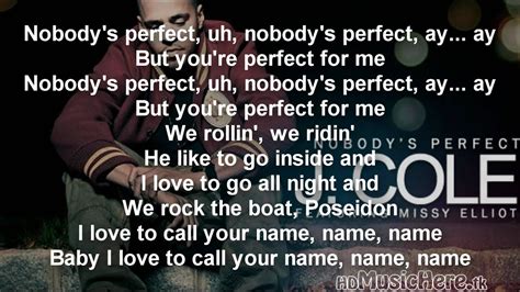 nobody perfect lyrics